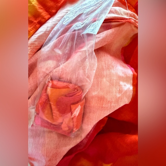 Resort Wear Boho Floral V Neck Puff Sleeve Ruffle Flowy Long Dresses - size M - Picture 8 of 9